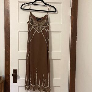 For Joseph brown beaded dress